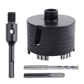 100mm (3.94 inch) Dry Diamond Core Drill Bit with SDS Plus Adapter, Concrete Core Drill Bit for Dry/Wet Drilling Granite Marble Masonry Concrete Brick Stone and Block (100mm (3.94 inch))