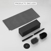 BGL Metal Toilet Brush Holder, Standing Black Toilet Brush, Square