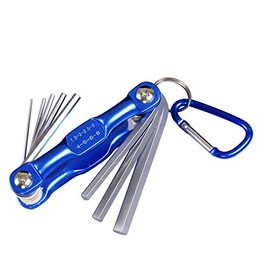 7/8 in 1 Folding Hex Key Set Metric Allen Hex Keys/Torx Key Heavy Duty Folding Allen Wrench Tool for Bikes Automobile Machinery Repair (8 in 1 Torx Key (L))