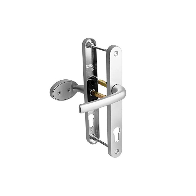 uPVC Door Handle 92mm 62mm Offset Lever Pad 215mm Fixings