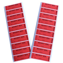 100pcs 30x90 mm Red 100% Total Transfer Tamper Evident Security Warranty Void Stickers/Labels/Seals with Serial Numbers