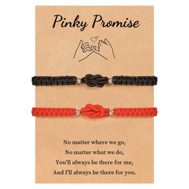 VU100 Couple Bracelet Partner Bracelet Gift for Couple Bracelet Kabbalah Lucky Amulet Bracelet Valentine's Day Christmas Birthday Gift for Boyfriend Girlfriend Husband Wife Family Friends, Nylon, No