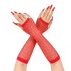 Seeksmile Women's Girls 80's Theme Party Emo Fingerless Arm Fishnet