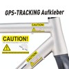 GPS Tracker Stickers Transparent Printed 18 Pieces on a DIN