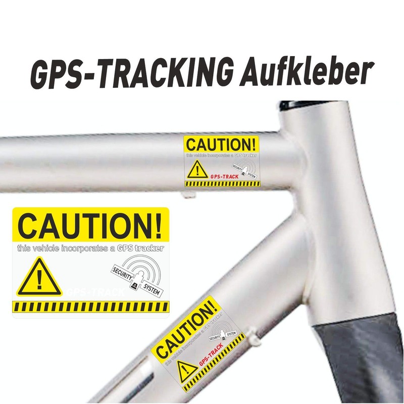 GPS Tracker Stickers Transparent Printed 18 Pieces on a DIN