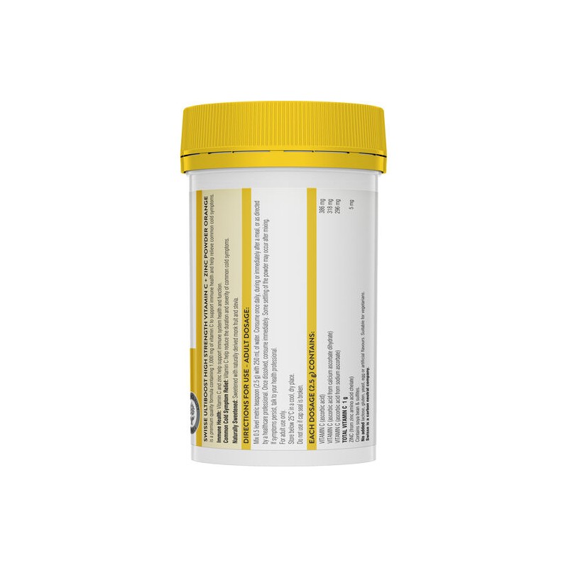 Swisse Ultiboost High Strength Vitamin C + Zinc Powder Orange