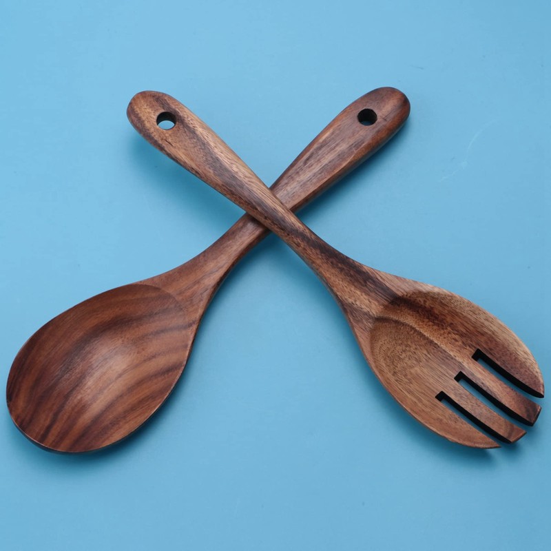 jingfei Wood Salad Servers for Kitchen Wooden Baking Salad Making