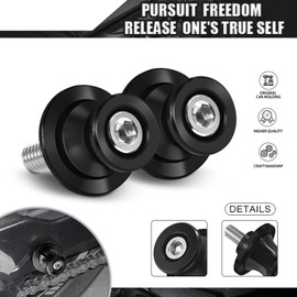 MFGZD Universal 8MM Black Swingarm Spools Sliders Stand Fit for Suzuki GSXR600 GSXR 750 GSXR 1000 GSXS750 GSXS125 GSXS150 GSXS1000 GSR-750 600 400 GSX1300R Swing Arm Stand Screw