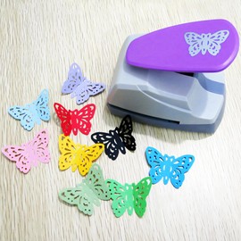 Large Butterfly Craft Hole Punch, Heavy-Duty DIY Scrapbooking Tool for Cardstock and Paper Crafts, Decorative Cutouts, Easy-to-Use, Durable Embossing Machine, Random Color, Style B, Exquisite