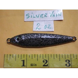 20 PCS VERTICAL JIG/ANCHOVY/FAST FALL/LURE BAIT 2,1,3/4,5/8 OZ. 5ea. SILVER VEIN for Toothy Critters, Rigging Baits and Lures for Saltwater & Freshwater.…