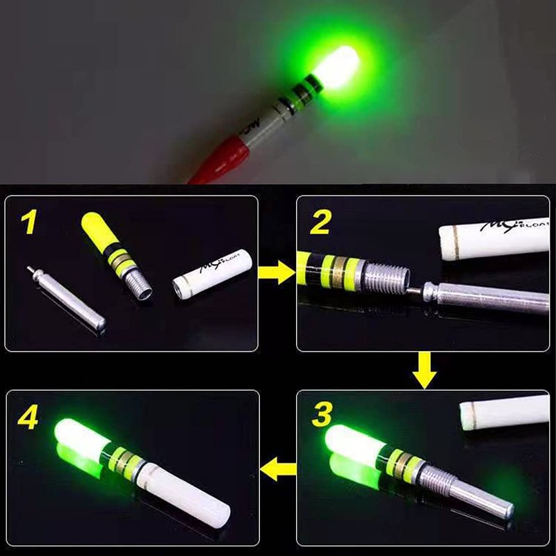 Float Tail Light Stick, 10pcs Luminous Glowing Float Tail Led