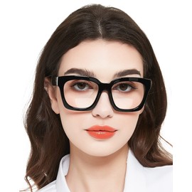 MARE AZZURO Oversized Bifocal Reading Glasses 3.50+ Women Blue Light Blocking Readers 1.0 1.25 1.5 1.75 2.0 2.25 2.5 2.75 3.0 3.5 (Black, 3.50)