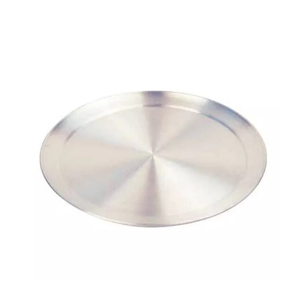 Winco Solid Aluminum Round Pizza Tray Silver, 12" Diameter x