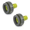 Tap Connector 1/2 Inch 3/4 Inch 2-in-1 Tap Adapter with Threaded Tap Connector Plastic Pack of 2