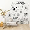 CREATCABIN 4 Sheets Laundry Wall Decals Laundry Room Quotes Wall