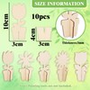 10pcs DIY 3D Flower Spring Wood Crafts to Paint,DIY Paintable