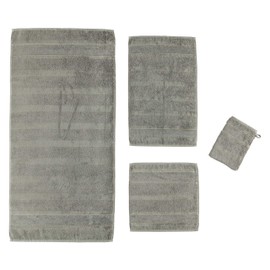 Cawö Noblesse² 1002 779 Washing Mitt 16 x 22 cm Plain Graphite 100 % Cotton Length 22 x 16 cm