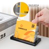 LIANHELILAI 2Pack Acrylic Business Card Holder Black Enlarged Holds 120