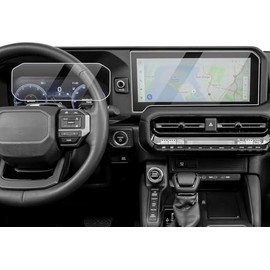 Karltys 2 Pack Land Cruiser Screen Protector for Toyota Land Cruiser 2024 2025, 12.3-Inch Navigation & Dashboard Tempered Glass for 2025 Land Cruiser Accessories Display Cover Anti Glare