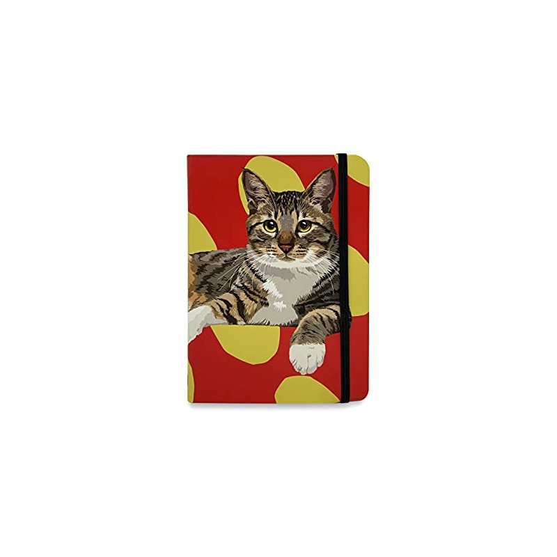 Tabby Cat Flexible Pocket Notebook by Leslie Gerry - Memo