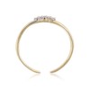 TOUSIATTAR Diamond Knuckle Ring 14k Rose White Yellow Real Gold