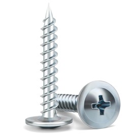 Wood Screws 1 Inch, 110 PCS FIXLINK Premium Truss Head Phillips Silver Wood Screws, Self Tapping Zinc Plated Modified Fast Truss Head Wood Screws Used in Indoor Furniture, Woodworking (#8 x 1)