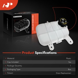 A-Premium Engine Coolant Overflow Recovery Reservoir Tank [with Cap] Compatible with Buick Encore 2016 2017 2018 2019 2022, 1.4L
