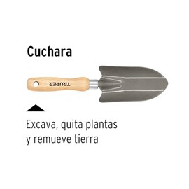 Truper GTS-SH, Cuchara para jardín, 6", acero de carbono