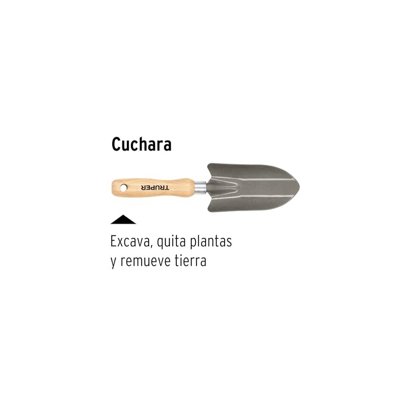 Truper GTS-SH, Cuchara para jardín, 6", acero de carbono