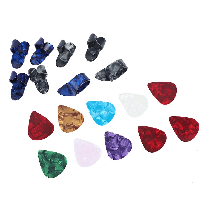 Guitar Accessories Kit 10 Celluloid Pick 4 Guitar Slider 8