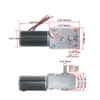 BRINGSMART 24V 5rpm DC Worm Gear Motor 70kg.cm Self-Locking Reversed