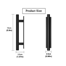 kwa heri kwa heri 15 Pack Self-Stick Push Pull Helper Black Hidden Cabinet Handle ABS Plastic Door Window Wardrobe Handle Instant Cabinet Drawer Furniture Handles (Black)