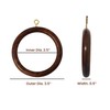 Premium 12 Pcs Wooden Curtain Drapery Rings, Brown for 1