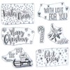 Rayher Clear Stamps - Christmas Greetings, 102,5X97Mm, 7 Motivi, Bus.Blis.