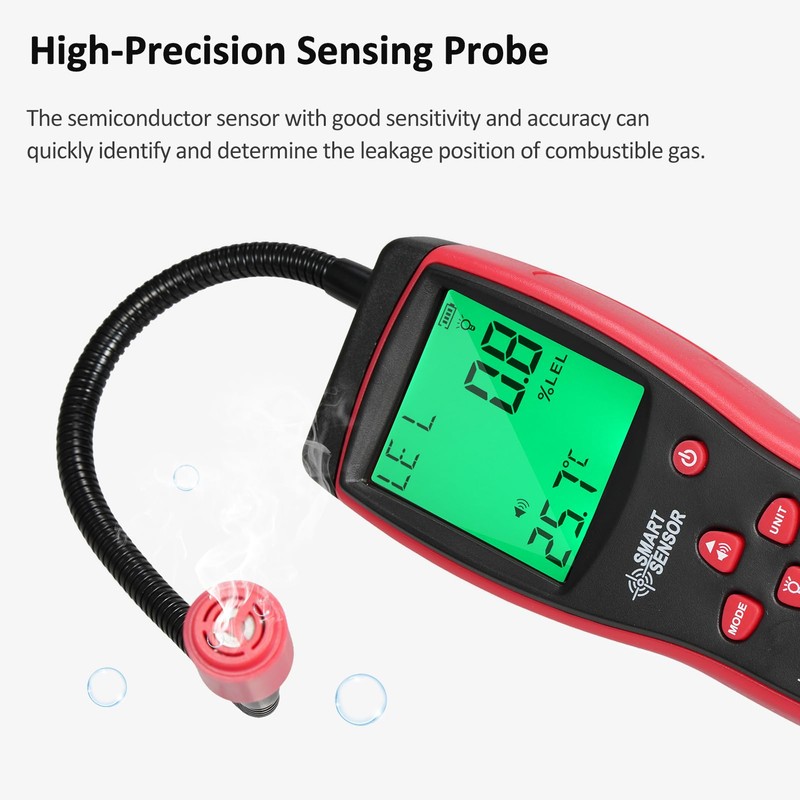 Handheld Combustible Gases Leak Detector Natural Gases Leakage Tester Portable