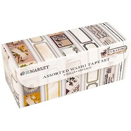 49 AND MARKET Curators WASHI Tape 6 Rolls, Assortment