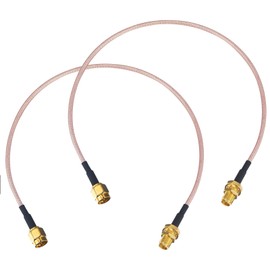 Boobrie Pack of 2 RG316 SMA Female to SMA Male 30 cm Antenna Cable WiFi Cable SMA Male to SMA Female Cable SMA Male Female for Mobile Antenna/Antenna WiFi etc. (Not for TV)
