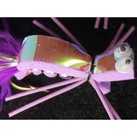 FRONTIER FLIES BASS FLIES SIZE 10 FROGS PURPLE FRONTIER ELECTRIC FLY FISHING POPPERS