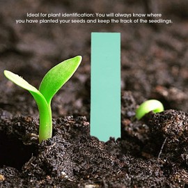 Ejoyous Etiqueta de plantas, 100 etiquetas de plástico para plantas, impermeables, marcadores de nombre de jardín, estacas de identificación de semillas de plantas, para cultivar semillas en maceta, árbol frutal, flor vegetal (verde)