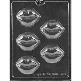 Grandmama's Goodies V175 Full Lips Kiss Cookie Valentine's Day Chocolate Candy Soap Mold with Exclusive Molding Instructions