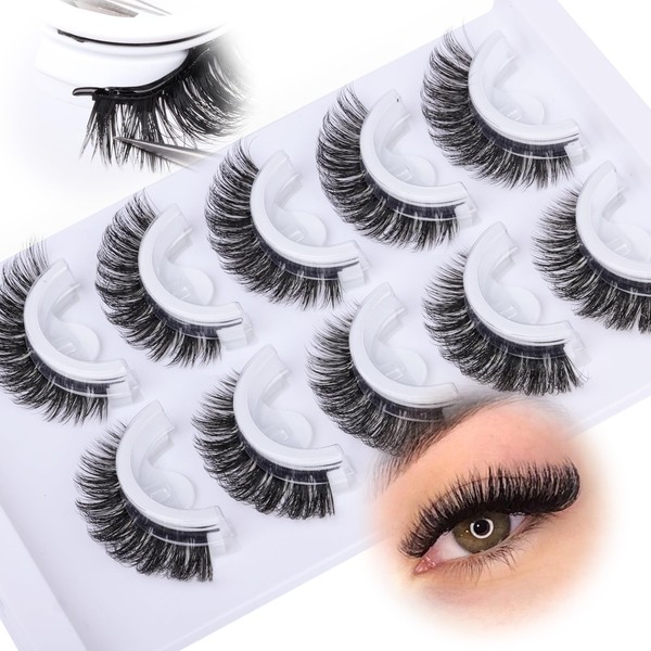 Self Adhesive Eyelashes Fluffy Self Adhesive False Eyelashes No Glue
