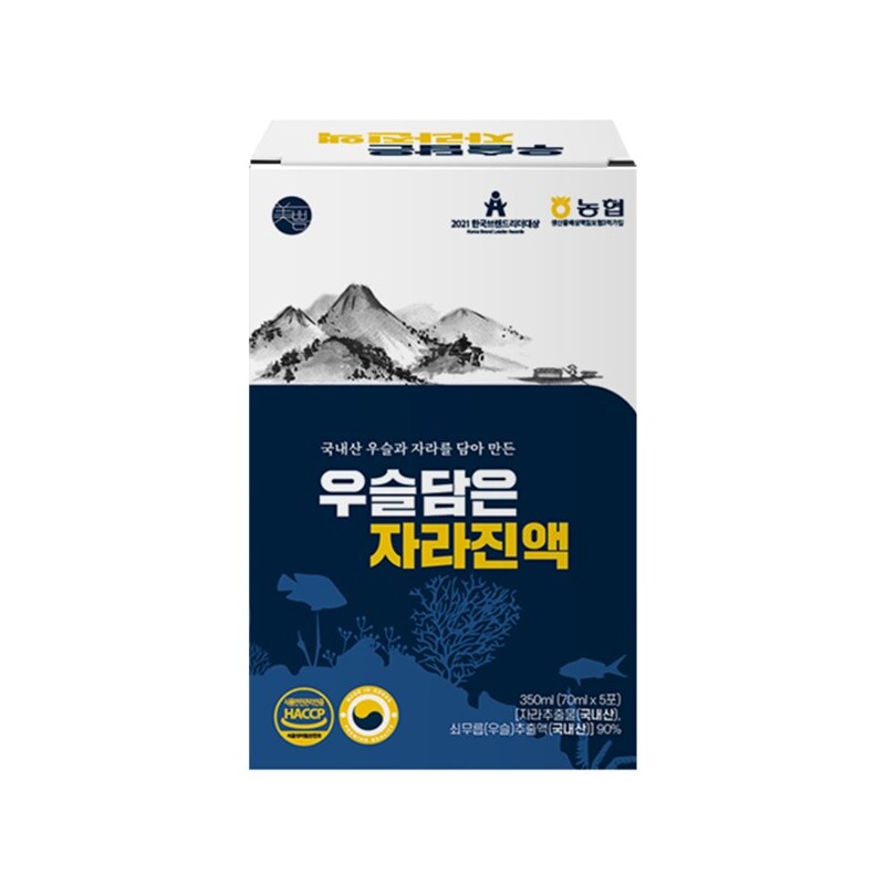 Mi-bbeum Saenghwal Geongang 국내산 우슬담은 자라진액 70ml 1박스 (총 30포)