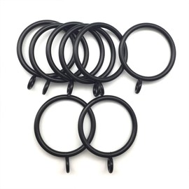 【C.M.】 Slide Ring Curtain Ring 38mm Inner Diameter Black Suitable for Poles up to 30mm Diameter 30-Piece Set