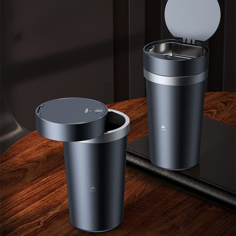 TOTMOX Waterproof Car Garbage Can, Car Trash Can w/Lid Leak-Proof