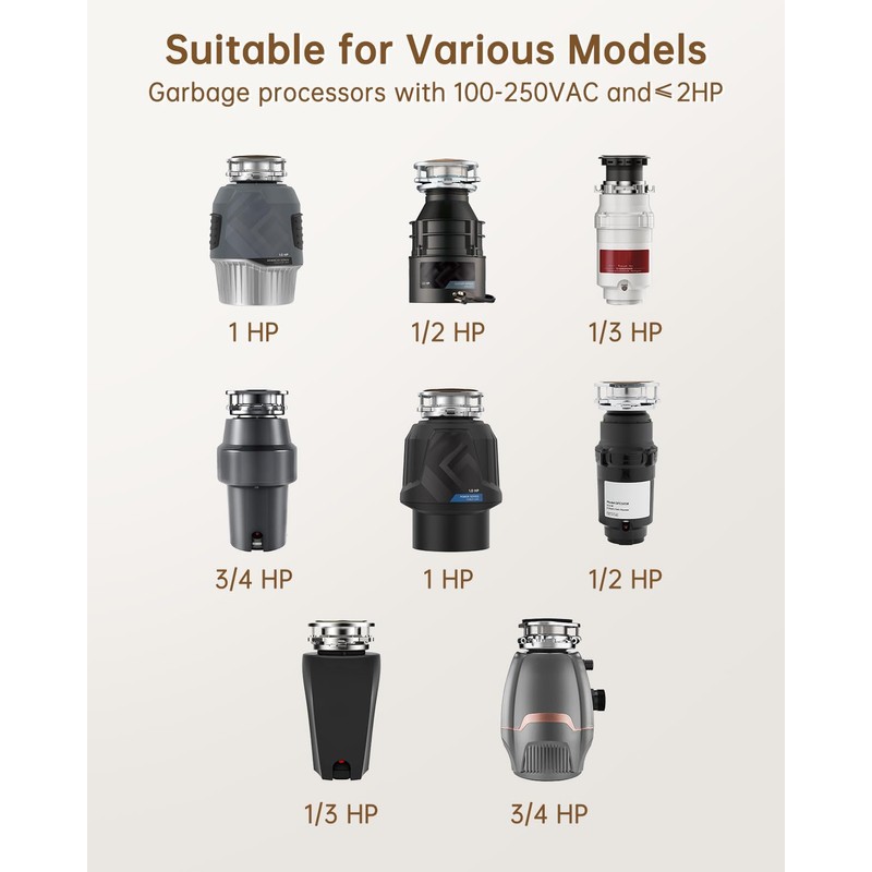 STRIPOO Wireless Garbage Disposal Switch Kit, Detachable Wall Mounted Remote