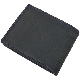 myledershop Genuine Buffalo Full Leather Wallet / Purse / Wallet in Portrait or Landscape Format with RFID & NFC Protection, Model 2 / Landscape / Vintage Grey, Vintage