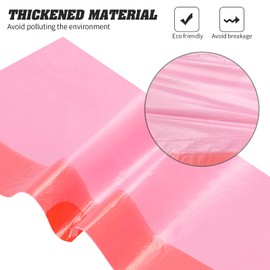 Bolsas de basura con cordón de 4 galones, bolsas de basura con cordón, bolsas de basura para oficina, baño, cocina, dormitorio, 3 rollos/60 unidades (rosa)