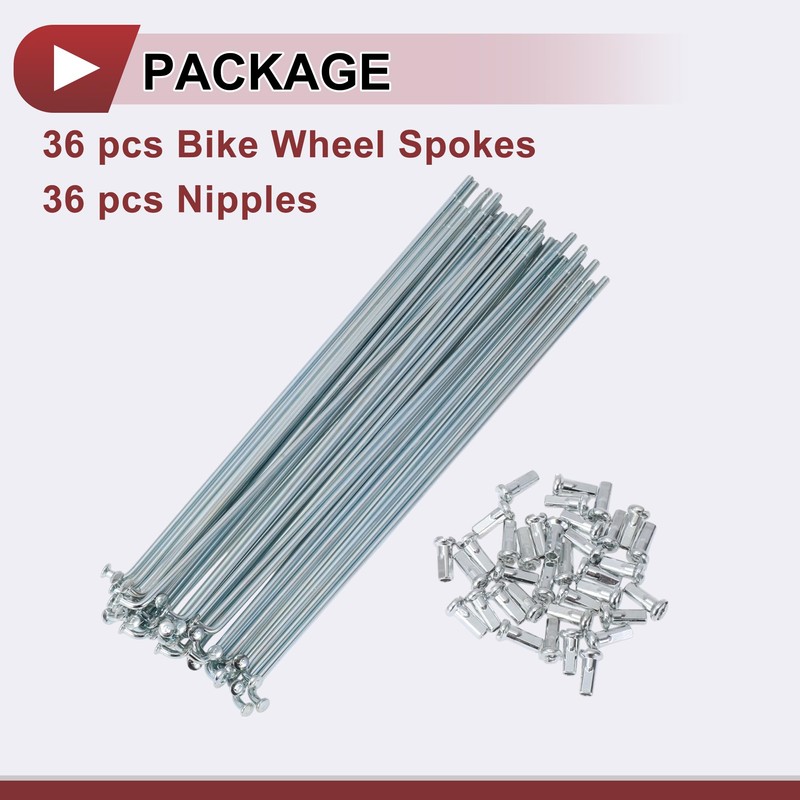 A ABSOPRO 36 Set 12G Bicycle Spokes 169mm Bike Wheel