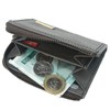 Edwin Men's Coin Purse, Metal Plate, Grain Leather, Card Storage,