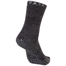 Base 33 - Calcetines de agarre para pilates, yoga, artes marciales, levantamiento y barra, Gris Carbón, M